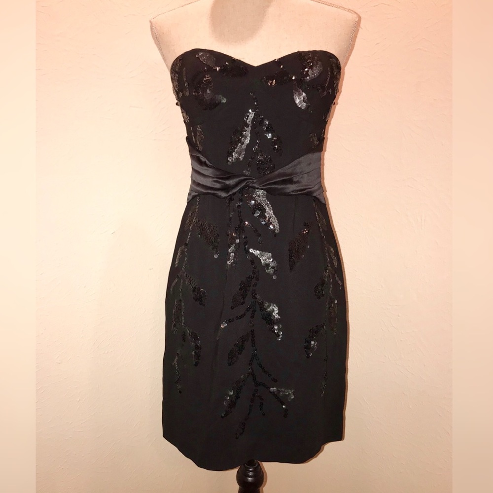 Black BCBG Maxazria sequin cocktail dress